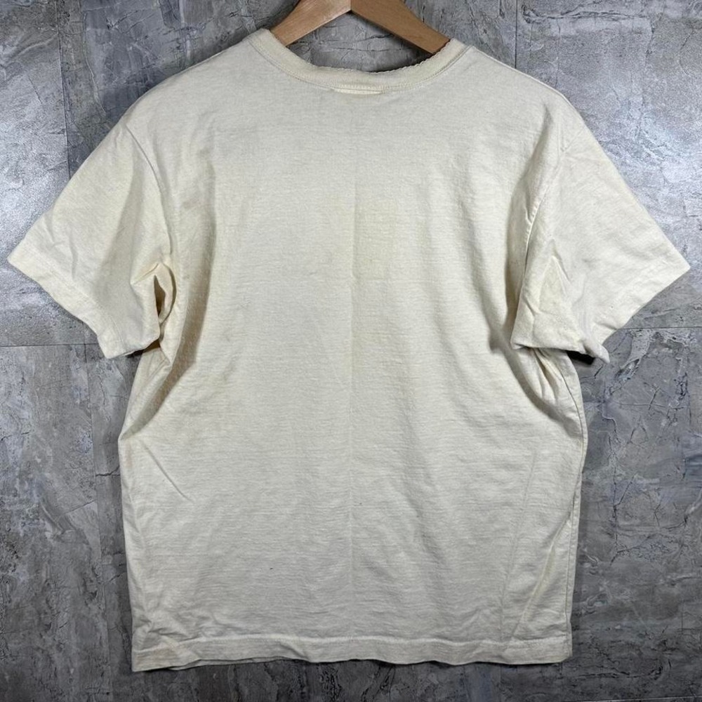 Vintage 90s Northern Reflections cream Embroidered Floral Garden tee shirt Large - Picture 5 of 7